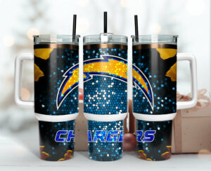 Vibrant Chargers Mosaic Tumbler - Insulated Travel Mug with Handle & Straw