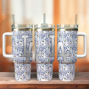 Los Angeles Dodgers MLB Sports Custom Stanley Quencher 40oz Stainless Steel Tumbler With Handle - Threewoofs