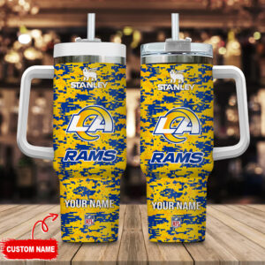 Personalized Stanley Los Angeles Rams Tumbler - Custom Name NFL Mug