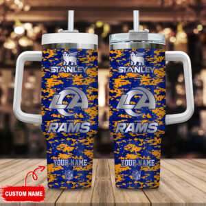 Customizable LA Rams Stanley Tumbler with Handle - Show Your Team Spirit