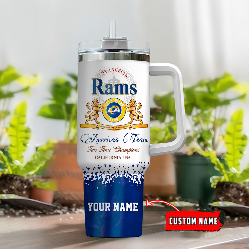 Custom Los Angeles Rams Tumbler - Personalized NFL Fan Gift Mug - Image 2