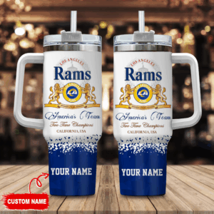 Custom Los Angeles Rams Tumbler - Personalized NFL Fan Gift Mug