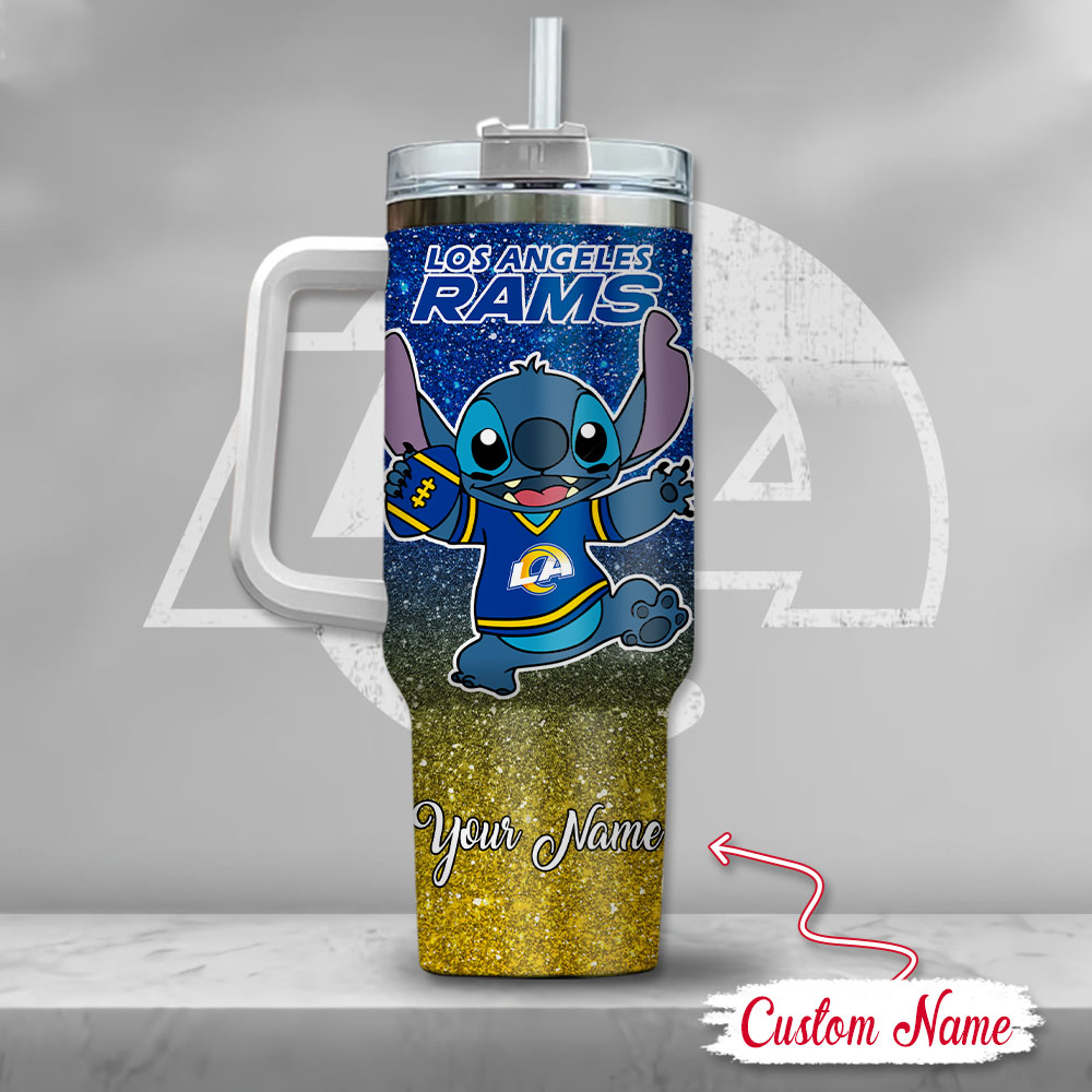 Personalized Los Angeles Rams Tumbler with Cute Character Design - Image 3