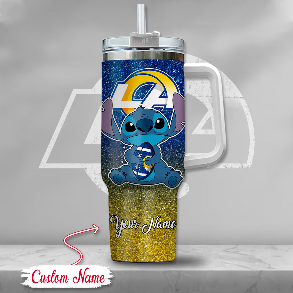 Personalized Los Angeles Rams Tumbler with Cute Character Design - Image 2