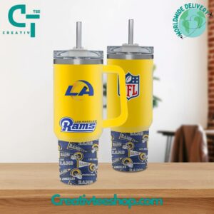 Official Los Angeles Rams Insulated Tumbler with Handle - NFL Fan Gift