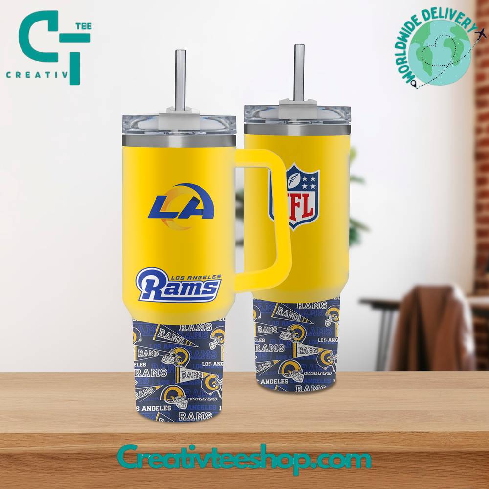 Official Los Angeles Rams Insulated Tumbler with Handle - NFL Fan Gift