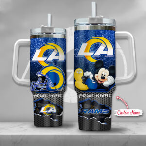 Personalized Mickey Mouse & LA Rams Tumbler - Custom Name