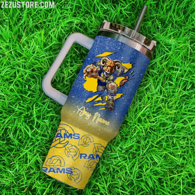 Personalized Rams Tumbler - Custom Name & Logo Design - Image 3