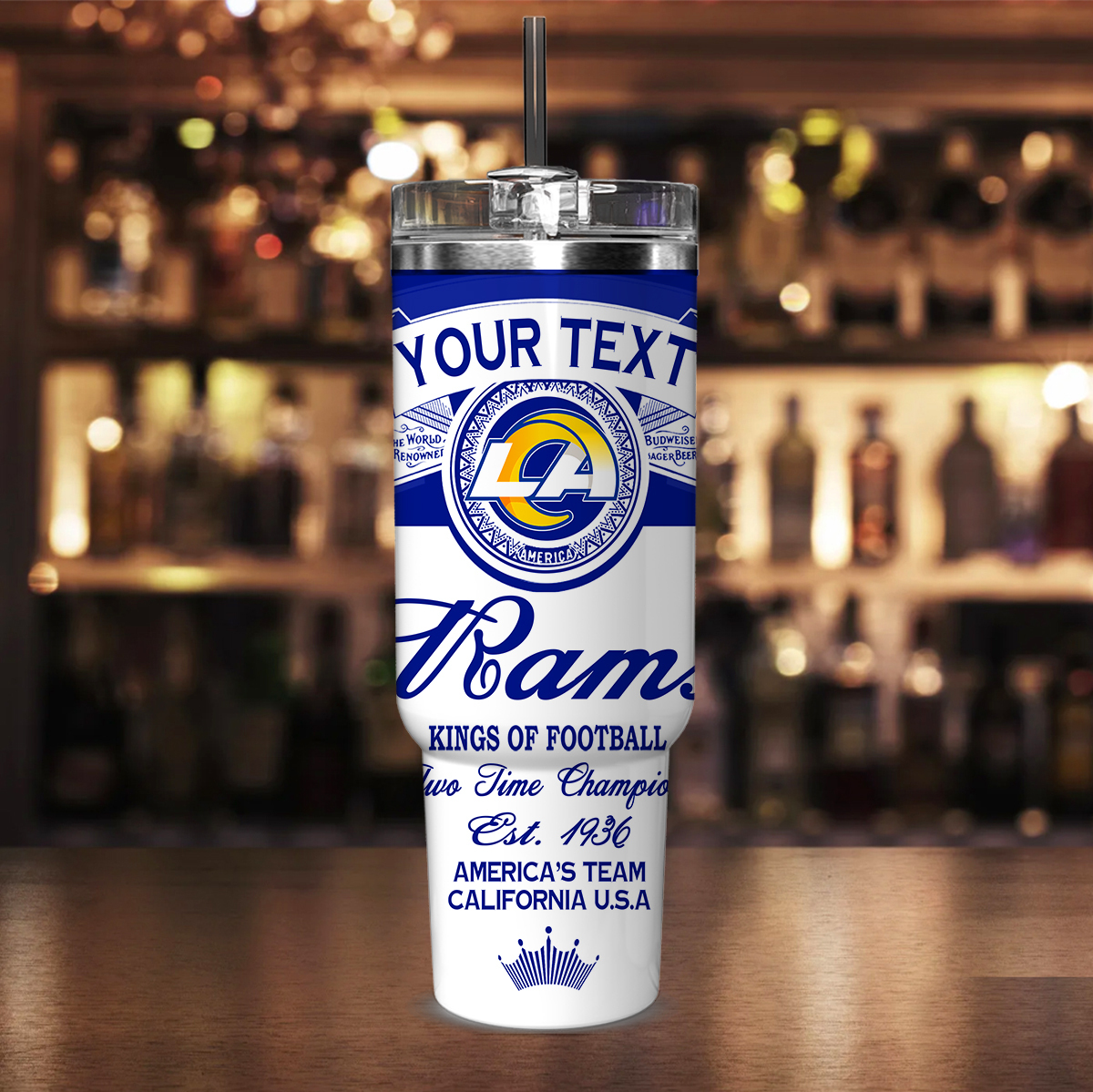 Customize Your Text - Personalized Tumbler for Football Fans - Image 2
