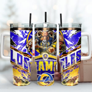 Vibrant Rams Tumbler - Perfect Gift for Fans & Game Day Refreshment