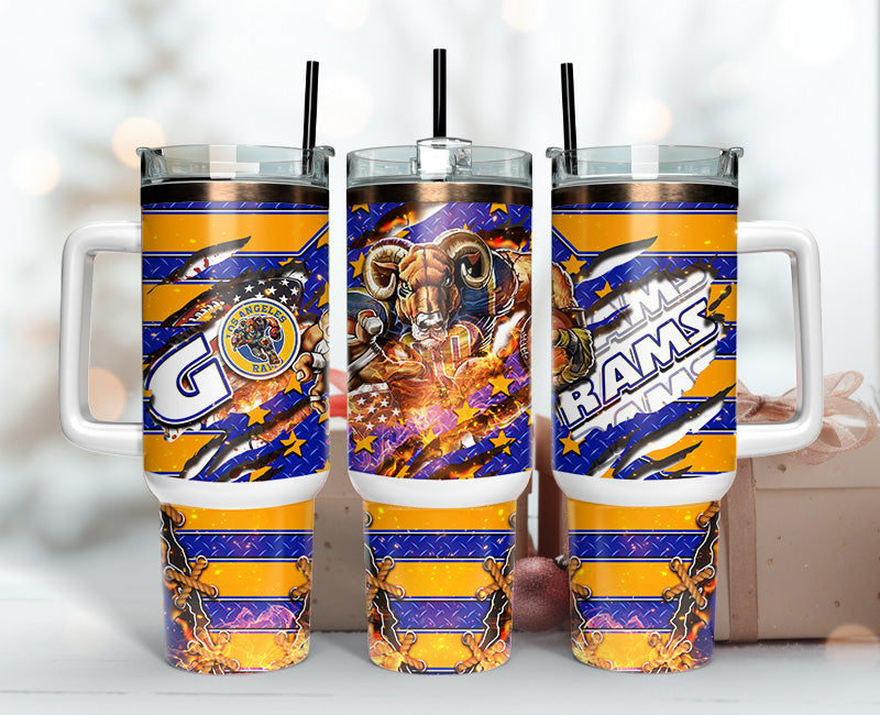 Vibrant Rams Tumbler - Perfect Gift for Football Fans