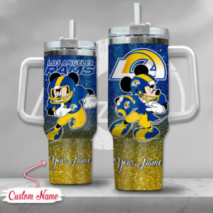 Custom Los Angeles Rams Tumbler with Iconic Mickey Design - Personalized Gift