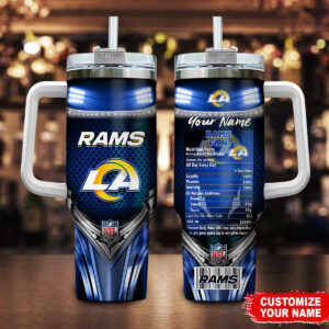 Customizable Rams Fan Tumbler - Personalized NFL Team Travel Mug