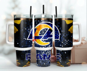 Stylish Mosaic Design Tumbler with Handle - Perfect for Sports Fans