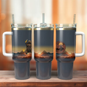 Love Camping Custom Stanley Quencher 40oz Stainless Steel Tumbler With Handle - Threewoofs