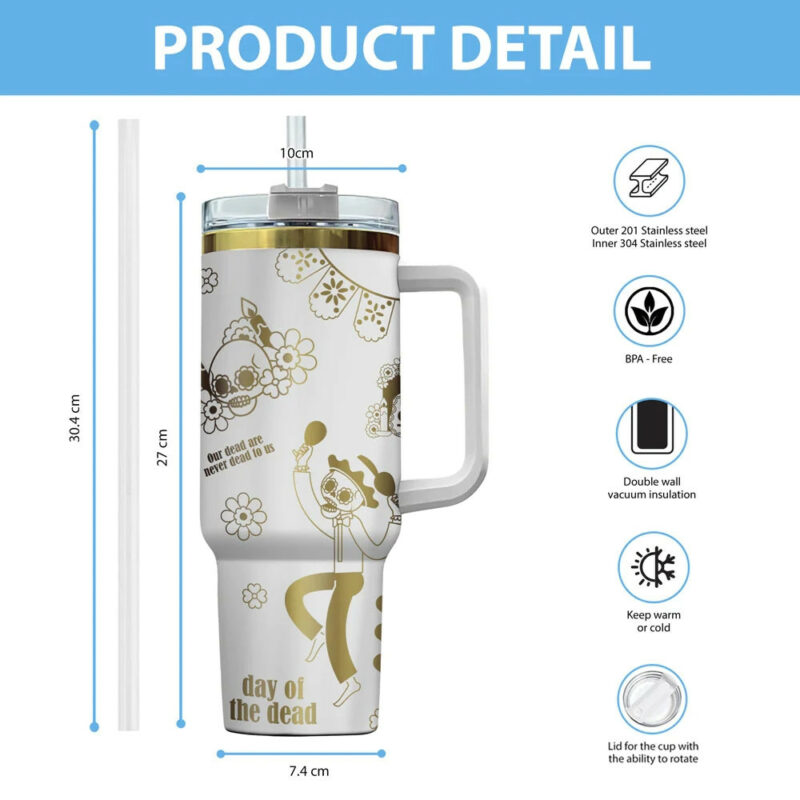 LSU TIGERS NCAA Custom Stanley Quencher 40oz Stainless Steel Tumbler With Handle - Threewoofs - Image 3