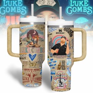 Luke Bryan Music Custom Stanley Quencher 40oz Stainless Steel Tumbler With Handle - Threewoofs