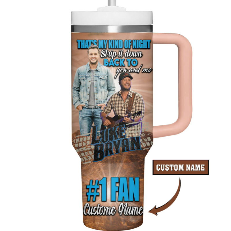 Luke Bryan Music Custom Stanley Quencher 40oz Stainless Steel Tumbler With Handle - Threewoofs - Image 4