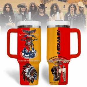 Lynyrd Skynyrd Music Custom Stanley Quencher 40oz Stainless Steel Tumbler With Handle - Threewoofs