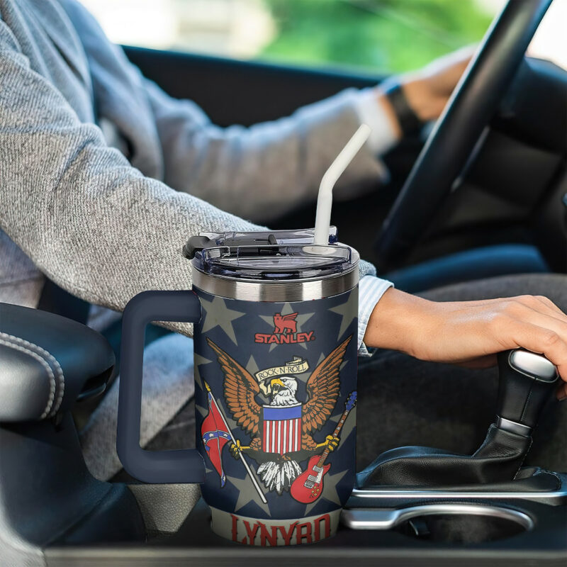 Lynyrd Skynyrd Music Custom Stanley Quencher 40oz Stainless Steel Tumbler With Handle - Threewoofs - Image 7
