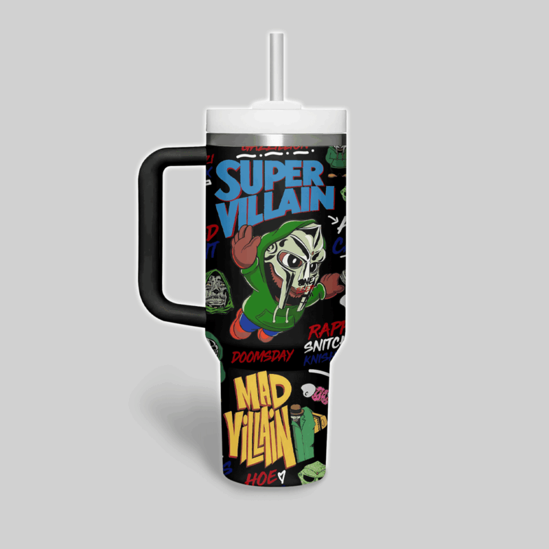 Madvillain Music Custom Stanley Quencher 40oz Stainless Steel Tumbler With Handle - Threewoofs - Image 2