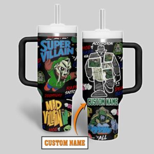 Madvillain Music Custom Stanley Quencher 40oz Stainless Steel Tumbler With Handle - Threewoofs