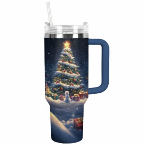 Magical Christmas Tree Custom Stanley Quencher 40oz Stainless Steel Tumbler With Handle - Threewoofs