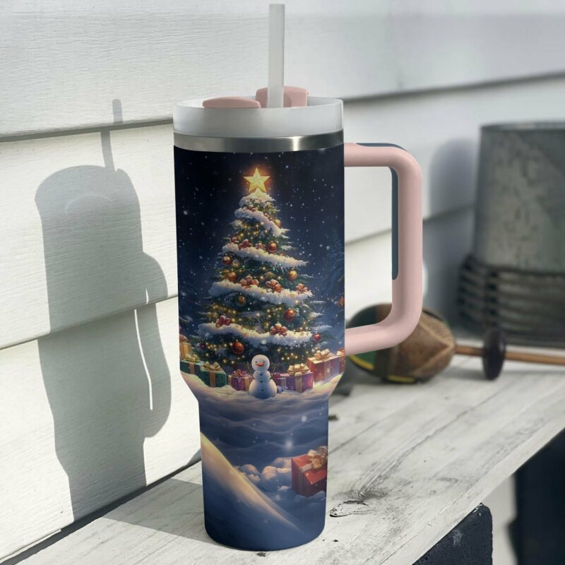 Magical Christmas Tree Custom Stanley Quencher 40oz Stainless Steel Tumbler With Handle - Threewoofs - Image 2