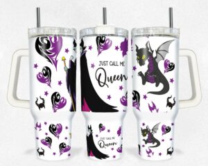 Enchanting Dragon & Queen Design Insulated Travel Tumbler - Stay Stylishly Hydrated
