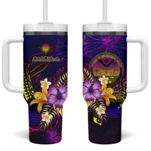 Marshall Islands Custom Stanley Quencher 40oz Stainless Steel Tumbler With Handle - Threewoofs