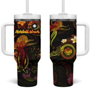Marshall Islands Custom Stanley Quencher 40oz Stainless Steel Tumbler With Handle - Threewoofs