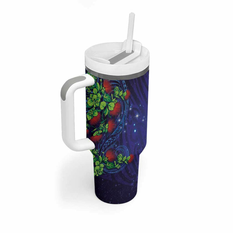 Matariki New Zealand Maori and Pohutukawa Custom Stanley Quencher 40oz Stainless Steel Tumbler With Handle - Threewoofs - Image 2