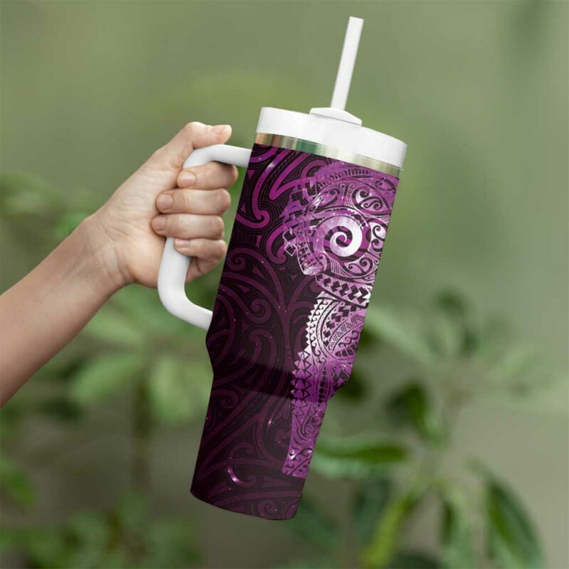 Matariki New Zealand Maori Koru Art Tattoo Custom Stanley Quencher 40oz Stainless Steel Tumbler With Handle - Threewoofs - Image 3