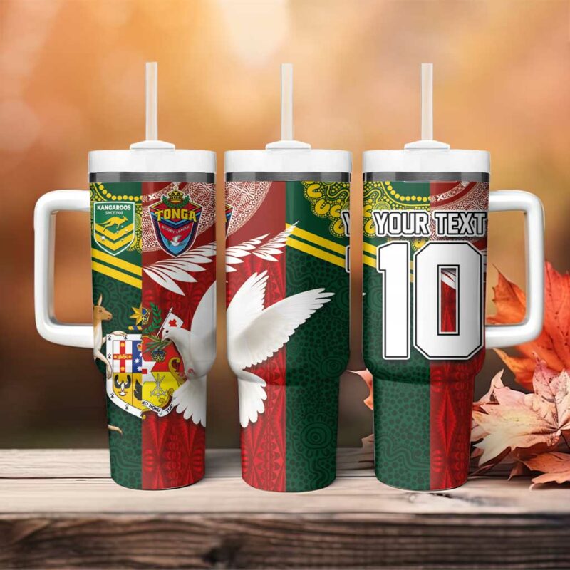 Mate Ma‚Äôa Tonga and Australia Kangaroo Nation Seal Custom Stanley Quencher 40oz Stainless Steel Tumbler With Handle - Threewoofs - Image 4