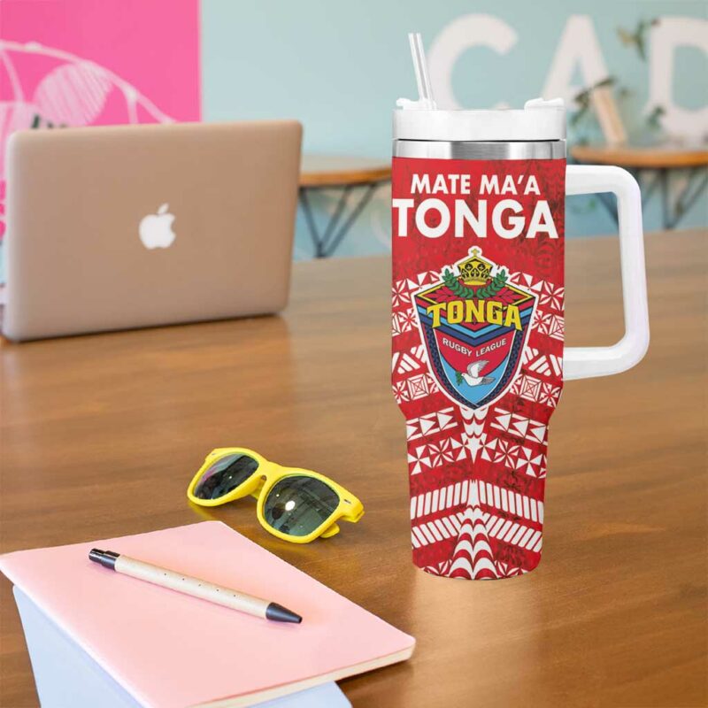 Mate Ma‚Äôa Tonga Double White Dove and Kupesi Ngatu Art Tattoo Custom Stanley Quencher 40oz Stainless Steel Tumbler With Handle - Threewoofs - Image 5