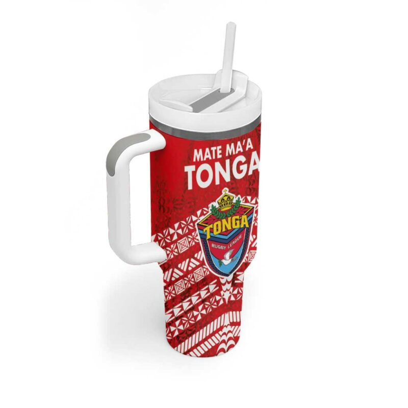 Mate Ma‚Äôa Tonga Double White Dove and Kupesi Ngatu Art Tattoo Custom Stanley Quencher 40oz Stainless Steel Tumbler With Handle - Threewoofs - Image 2