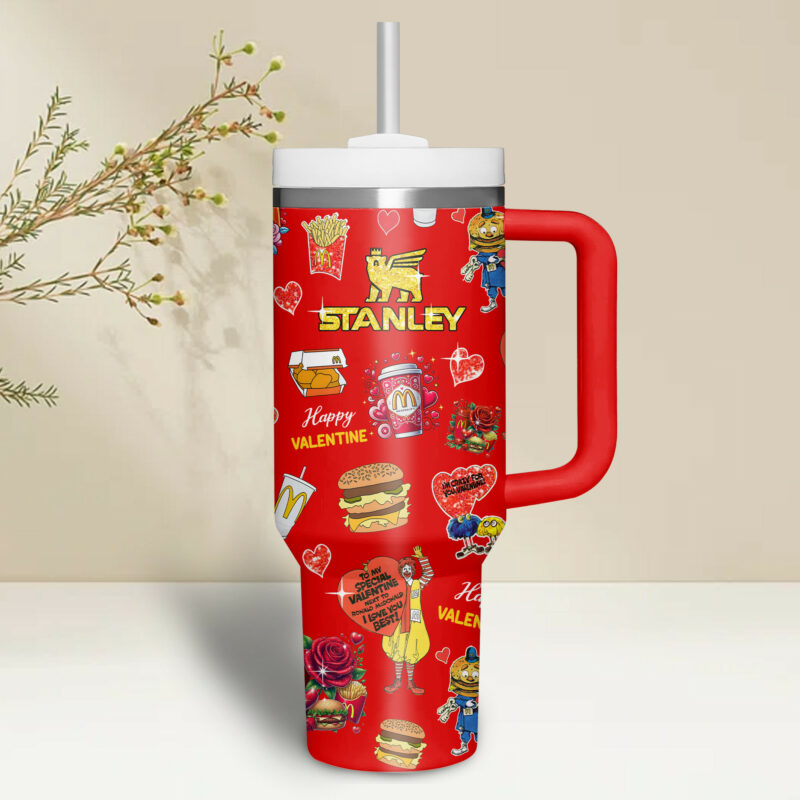 Mcdonald Food Custom Stanley Quencher 40oz Stainless Steel Tumbler With Handle - Threewoofs - Image 3
