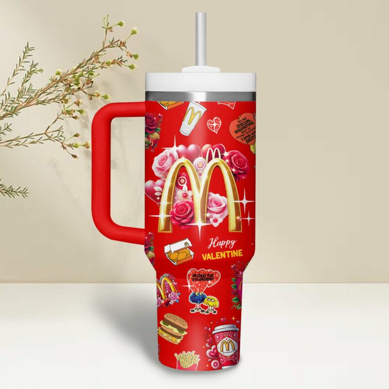 Mcdonald Food Custom Stanley Quencher 40oz Stainless Steel Tumbler With Handle - Threewoofs - Image 2