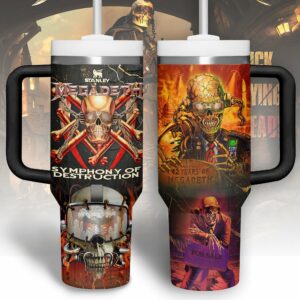 Megadeth Music Custom Stanley Quencher 40oz Stainless Steel Tumbler With Handle - Threewoofs