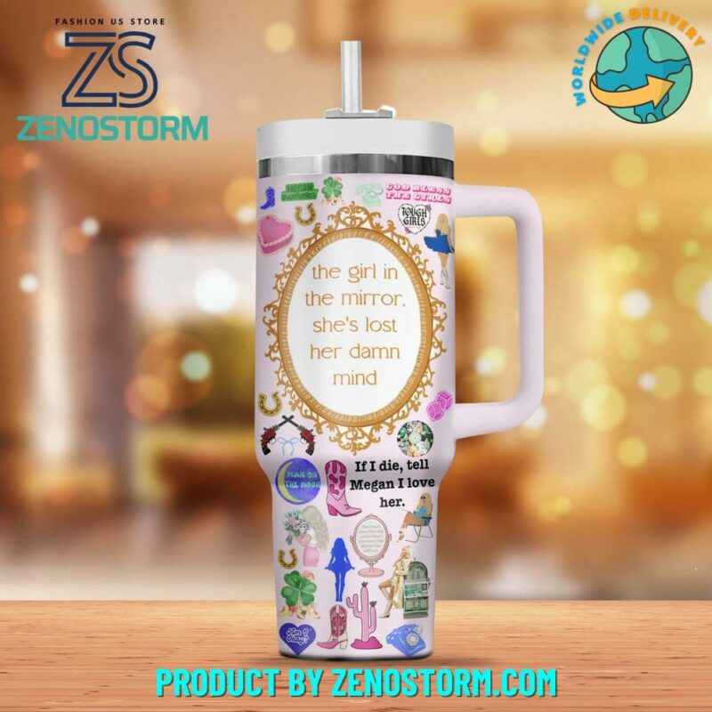 Megan Moroney  Music Custom Stanley Quencher 40oz Stainless Steel Tumbler With Handle - Threewoofs - Image 3