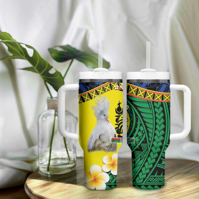 Melanesian New Caledonia Custom Stanley Quencher 40oz Stainless Steel Tumbler With Handle - Threewoofs - Image 9