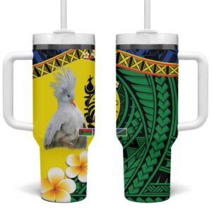 Melanesian New Caledonia Custom Stanley Quencher 40oz Stainless Steel Tumbler With Handle - Threewoofs