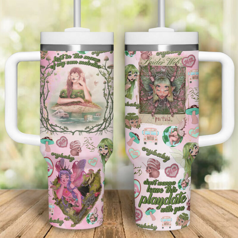 Melanie Martinez Music Custom Stanley Quencher 40oz Stainless Steel Tumbler With Handle - Threewoofs - Image 3