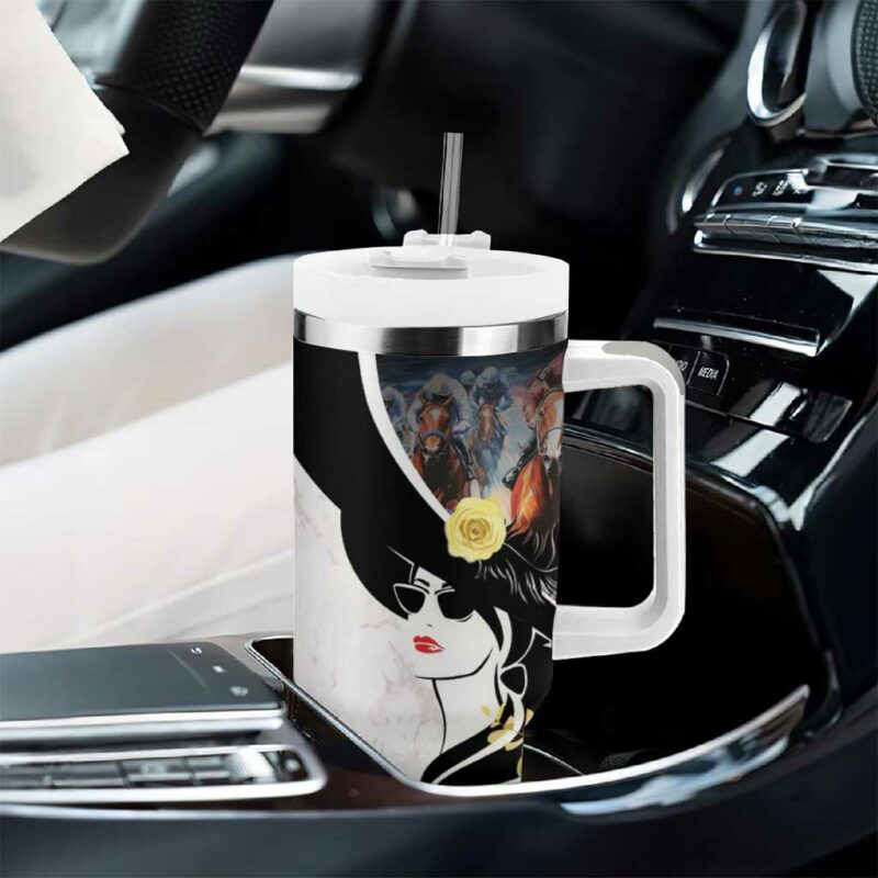 Melbourne Horse Racing Derby Day Custom Stanley Quencher 40oz Stainless Steel Tumbler With Handle - Threewoofs - Image 8