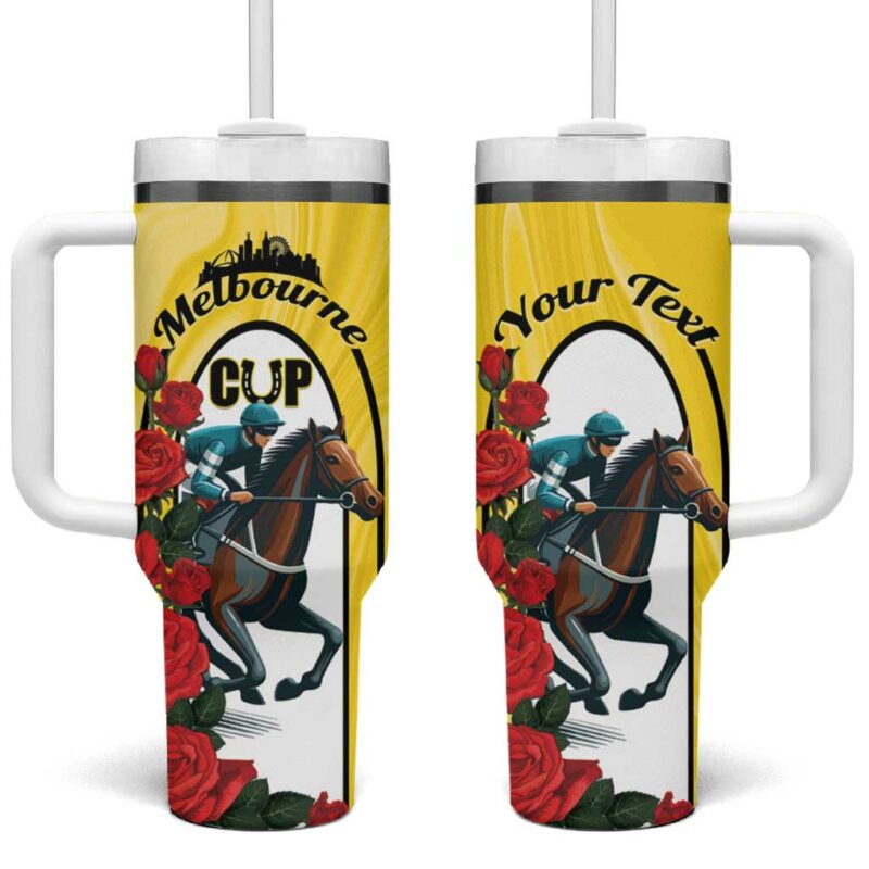 Melbourne Horse Racing The Race That Stops The Nation Custom Stanley Quencher 40oz Stainless Steel Tumbler With Handle - Threewoofs - Image 2