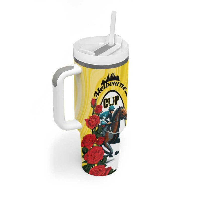 Melbourne Horse Racing The Race That Stops The Nation Custom Stanley Quencher 40oz Stainless Steel Tumbler With Handle - Threewoofs - Image 3