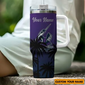 Melbourne Storm NRL Sports Glitter Custom Stanley Quencher 40oz Stainless Steel Tumbler With Handle - Threewoofs