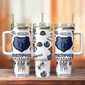 Memphis Grizzlies NBA Sports Custom Stanley Quencher 40oz Stainless Steel Tumbler - Threewoofs