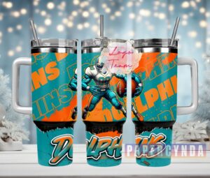Football Team Stainless Steel Tumbler - Insulated Sports Fan Mug with Straw