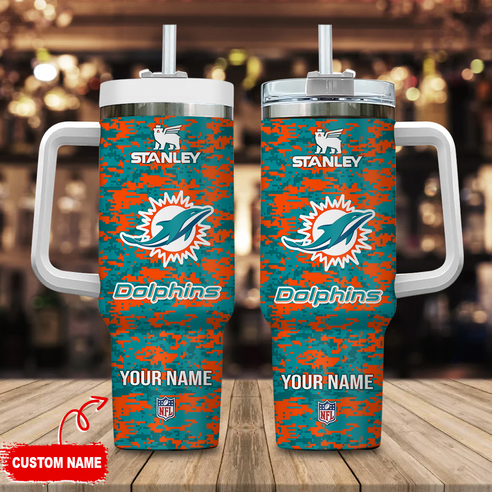 Custom NFL Team Tumbler with Handle - Personalized Name, Durable & Stylish
